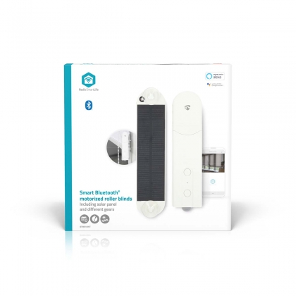 SmartLife Gordijnrobot | Kabelsysteem | Paneelgordijnen / Rolgordijnen / Vouwgordijnen | Netvoeding / Solar Powered | 2000 mAh | Bluetooth® | Wit