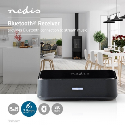 Bluetooth®-Ontvanger | Output: 1x 3,5 mm | SBC | Zwart