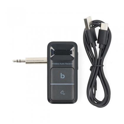 Bluetooth®-Ontvanger | Output: USB-C™ Female / 3.5 mm | AAC / SBC | Automatische uitschakelfunctie | Zwart