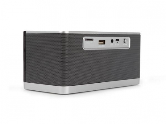 DRAADLOZE MINI HIFI-LUIDSPREKER MET KLOK - AUX + FM + USB + MICRO-SD