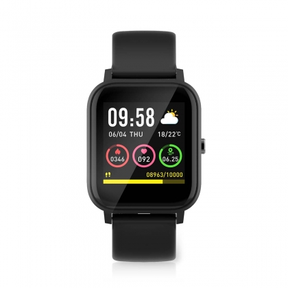 SmartLife-horloge | 1.4 " | LCD | IP68 | Maximale gebruiksduur: 120 uur | Android™ / IOS | Zwart
