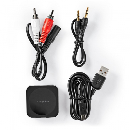 Bluetooth® Zender / Ontvanger | Input: 1x AUX | Output: 1x AUX | SBC | Maximaal 1 Apparaat | Maximale batterijduur: 6 uur | Zwart