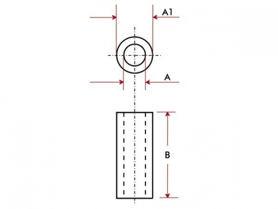 PLASTIC AFSTANDSBUS 5mm M3