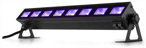 BUVW83 BLACKLIGHT BAR 8X 3W UV LED's en WIT 2 IN 1