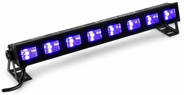 BUVW83 BLACKLIGHT BAR 8X 3W UV LED's en WIT 2 IN 1