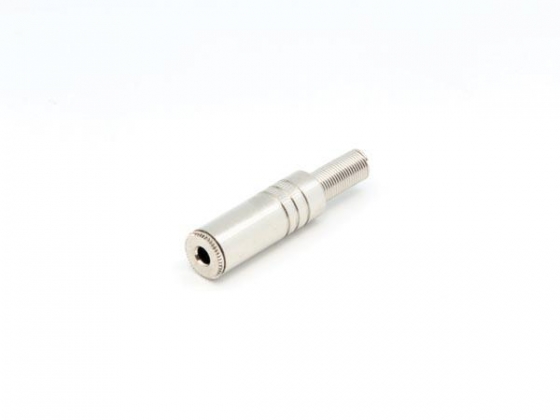 VROUWELIJKE 3.5mm STEREO JACK, VERZILVERD