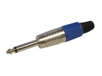 PROFESSIONELE MANNELIJKE 6.35mm MONO JACK - BLAUW