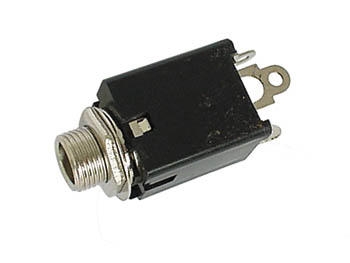 VROUWELIJKE 6.35mm STEREO JACK - MET SCHAKELAAR