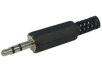 MANNELIJKE 3.5mm STEREO JACK - PLASTIC - ZWART