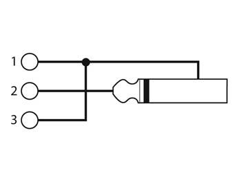 3P XLR VROUWELIJKE PLUG NAAR VROUWELIJKE 6.35mm MONO JACKPLUG