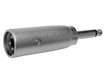 3P XLR MANNELIJKE PLUG NAAR MANNELIJKE 6.35mm MONO JACKPLUG