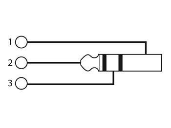 3P XLR MANNELIJKE PLUG NAAR MANNELIJKE 6.35mm STEREO JACKPLUG