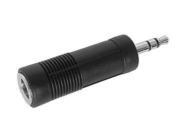 VROUWELIJKE 6.35mm STEREO JACK NAAR MANNELIJKE 3.5mm STEREO JACK