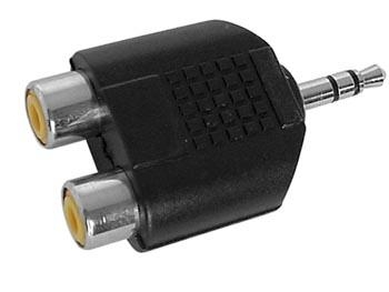 DUBBELE RCA VROUWELIJK NAAR MANNELIJKE 3.5mm STEREO JACK