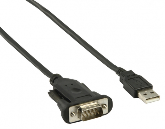 Omvormer USB A Male - RS232 Zwart