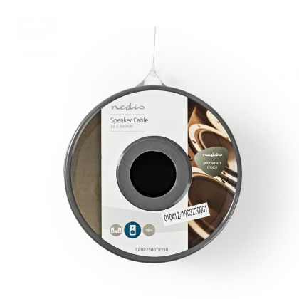 Speaker-Kabel | 2x 2.50 mm² | Koper | 15.0 m | Rond | PVC | Transparant | Rol
