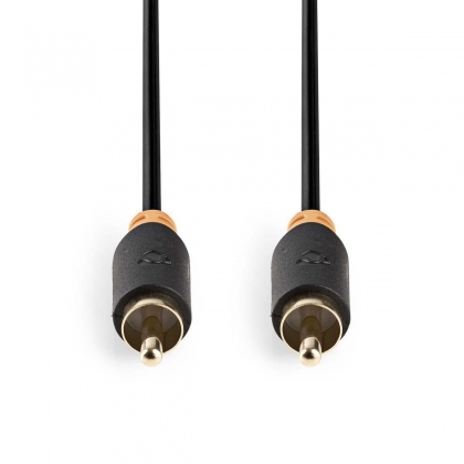 Digitale Audiokabel | RCA Male | RCA Male | Verguld | 2.00 m | Rond | PVC | Antraciet | Doos