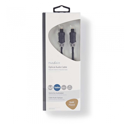 Optische Audiokabel | TosLink Male | TosLink Male | 3.00 m | Rond | PVC | Antraciet | Doos