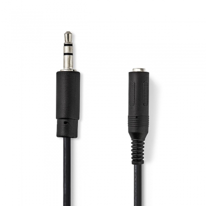 Stereo-Audiokabel | 3,5 mm Male | 6,35 mm Female | Vernikkeld | 0.20 m | Rond | Blister