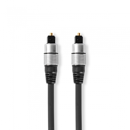 Optische Audiokabel | TosLink Male | TosLink Male | 10.0 m | Rond | PVC | Antraciet | Doos