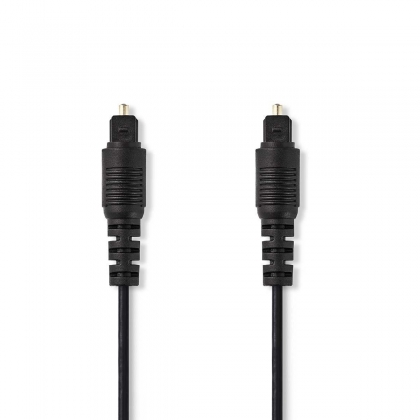 Optische Audiokabel | TosLink Male | TosLink Male | 10.0 m | Rond | PVC | Zwart | Polybag