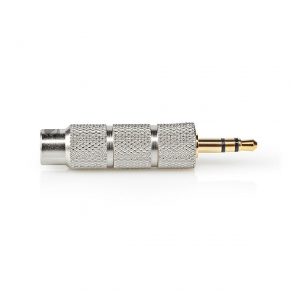 Stereo-Audioadapter | 3,5 mm Male | 6,35 mm Female | Verguld | Recht | Metaal | Goud / Metaal | 1 Stuks | Cover Window Box