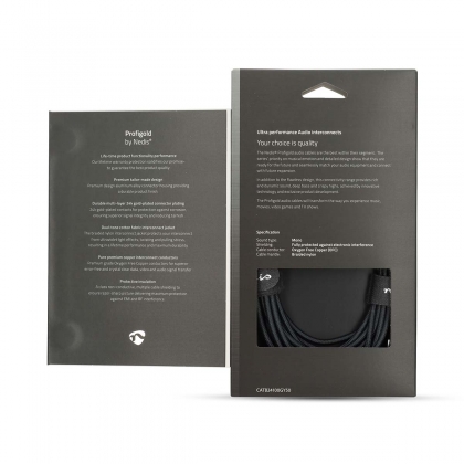 Subwoofer-Kabel | RCA Male | RCA Male | Verguld | 5.00 m | Rond | 4.5 mm | Antraciet / Gun Metal Grijs | Cover Box