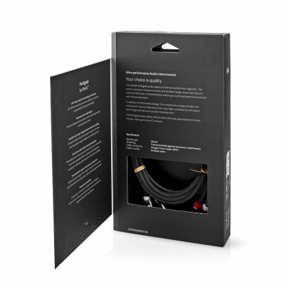 Stereo-Audiokabel | 2x RCA Male | 2x RCA Male | Verguld | 2.00 m | Rond | Grijs / Gun Metal Grijs | Cover Window Box