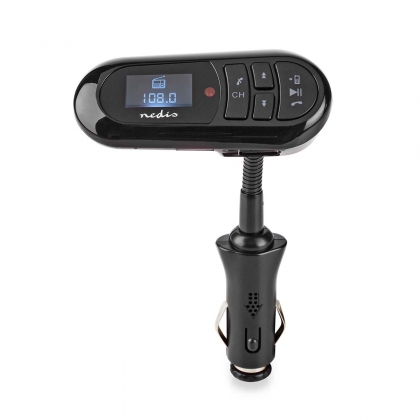 FM-Audiotransmitter voor Auto | Zwanenhals | Handsfree bellen | 0.4 " | LCD-Scherm | Bluetooth® | 5.0 V DC / 0.5 A | Google Assistant / Siri | Zwart