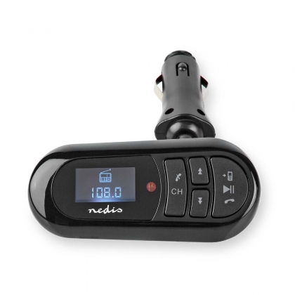 FM-Audiotransmitter voor Auto | Zwanenhals | Handsfree bellen | 0.4 " | LCD-Scherm | Bluetooth® | 5.0 V DC / 0.5 A | Google Assistant / Siri | Zwart