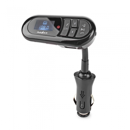 FM-Audiotransmitter voor Auto | Zwanenhals | Handsfree bellen | 0.4 " | LCD-Scherm | Bluetooth® | 5.0 V DC / 0.5 A | Google Assistant / Siri | Zwart