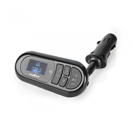 FM-Audiotransmitter voor Auto | Zwanenhals | Handsfree bellen | 0.4 " | LCD-Scherm | Bluetooth® | 5.0 V DC / 0.5 A | Google Assistant / Siri | Zwart