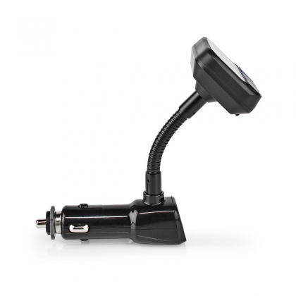 FM-Audiotransmitter voor Auto | Zwanenhals | Handsfree bellen | 1.5 " | LED-Scherm | Bluetooth® | 5.0 V DC / 1.0 A / 5.0 V DC / 2.4 A | Bass boost | Google Assistant / Siri | Zwart