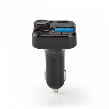 FM-Audiotransmitter voor Auto | Gefixeerd | Handsfree bellen | 0.8 " | LED-Scherm | Bluetooth® | 5.0 V DC / 1.0 A / 5.0 V DC / 2.4 A | Bass boost | Google Assistant / Siri | Zwart