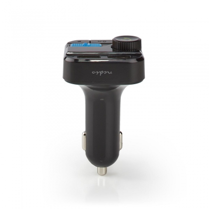 FM-Audiotransmitter voor Auto | Gefixeerd | Handsfree bellen | 0.8 " | LED-Scherm | Bluetooth® | 5.0 V DC / 1.0 A / 5.0 V DC / 2.4 A | Bass boost | Google Assistant / Siri | Zwart