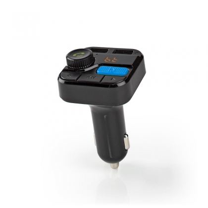 FM-Audiotransmitter voor Auto | Gefixeerd | Handsfree bellen | 0.8 " | LED-Scherm | Bluetooth® | 5.0 V DC / 1.0 A / 5.0 V DC / 2.4 A | Bass boost | Google Assistant / Siri | Zwart