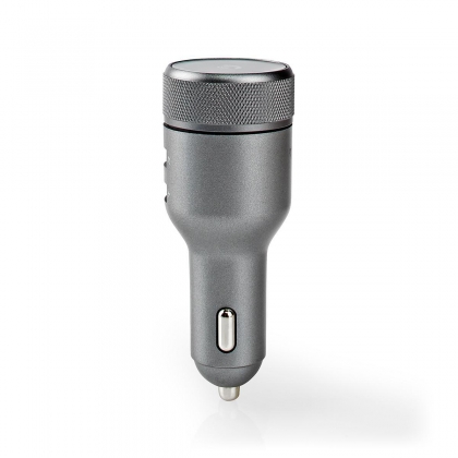 FM-Audiotransmitter voor Auto | Gefixeerd | Handsfree bellen | 0.7 " | LED-Scherm | Bluetooth® | 5.0 V DC / 1.0 A / 5.0 V DC / 2.4 A | Grijs / Zwart
