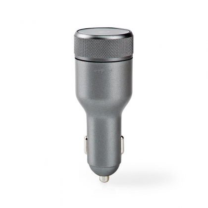 FM-Audiotransmitter voor Auto | Gefixeerd | Handsfree bellen | 0.7 " | LED-Scherm | Bluetooth® | 5.0 V DC / 1.0 A / 5.0 V DC / 2.4 A | Grijs / Zwart