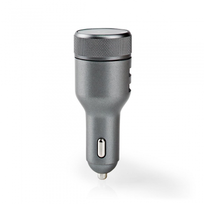 FM-Audiotransmitter voor Auto | Gefixeerd | Handsfree bellen | 0.7 " | LED-Scherm | Bluetooth® | 5.0 V DC / 1.0 A / 5.0 V DC / 2.4 A | Grijs / Zwart