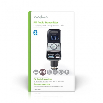 FM-Audiotransmitter voor Auto | Gefixeerd | Handsfree bellen | 0.7 " | LED-Scherm | Bluetooth® | 5.0 V DC / 1.0 A / 5.0 V DC / 2.4 A | Grijs / Zwart