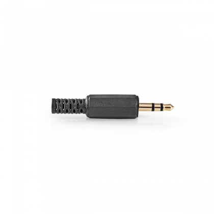 3,5 mm Audioconnector | Recht | Male | Verguld | Solderen | Diameter kabelinvoer: 4.0 mm | Polyvinylchloride (PVC) | Goud / Zwart | 25 Stuks | Envelop