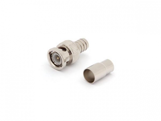 MANNELIJKE BNC CONNECTOR RG6/U, QUICK CRIMP