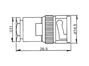 BNC MANNELIJK TWIST-ON RG58/U