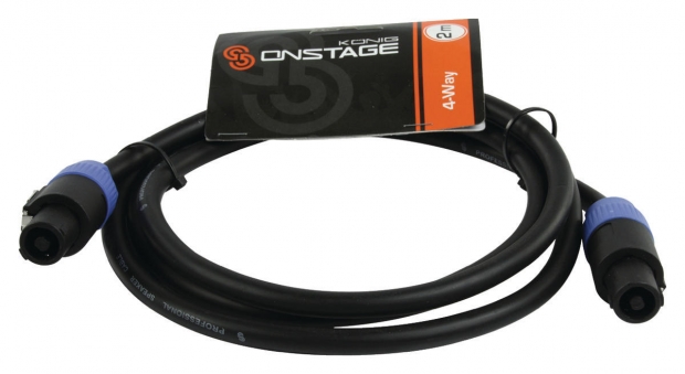 Luidsprekerkabel Speaker 4-Pins Male - Speaker 4-Pins Male 2.00 m Zwart