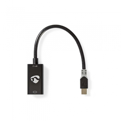 Mini DisplayPort-Kabel | DisplayPort 1.2 | Mini-DisplayPort Male | HDMI™ Output | 21.6 Gbps | Verguld | 0.20 m | Rond | PVC | Antraciet | Polybag