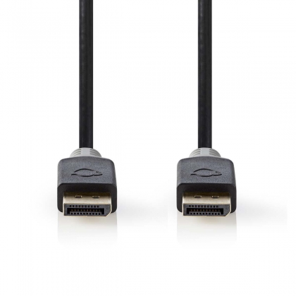 DisplayPort-Kabel | DisplayPort Male | DisplayPort Male | 4K@60Hz | Verguld | 2.00 m | Rond | PVC | Antraciet / Grijs | Doos