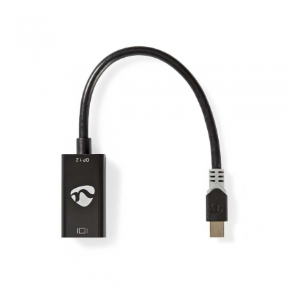 Mini DisplayPort-Kabel | DisplayPort 1.2 | Mini-DisplayPort Male | HDMI™ Output | 21.6 Gbps | Verguld | 0.20 m | Rond | PVC | Antraciet | Window Box