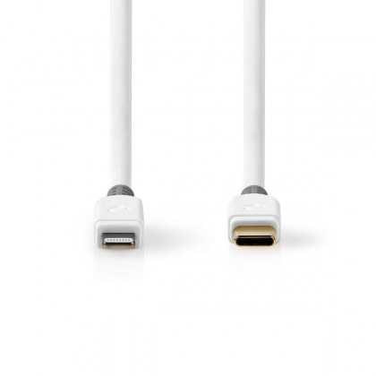 Lightning Kabel | USB 2.0 | Apple Lightning 8-Pins | USB-C™ Male | 480 Mbps | Verguld | 1.00 m | Rond | PVC | Wit | Doos