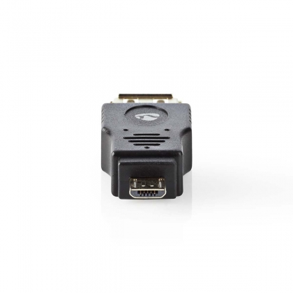 USB Micro-B Adapter | USB 2.0 | USB Micro-B Male | USB-A Female | 480 Mbps | Verguld | PVC | Antraciet | Doos