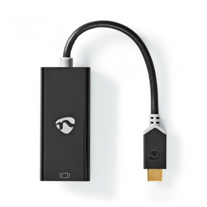 USB-Adapter | USB 3.2 Gen 1 | USB Type-C™ Male | Mini DisplayPort | 0.20 m | Rond | Verguld | PVC | Antraciet | Window Box